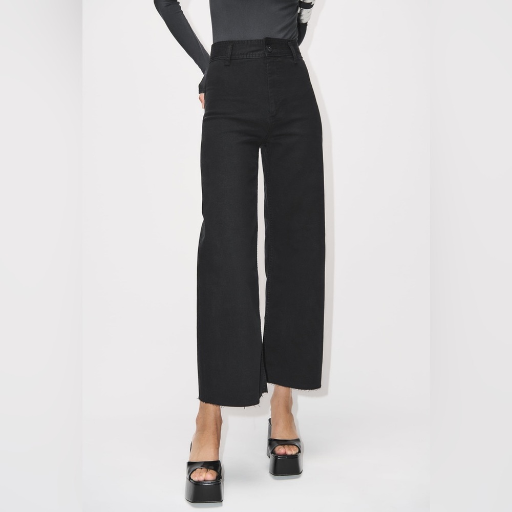 Zara marine straight high rise jean